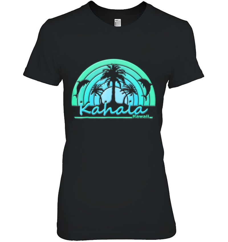 Kahala Hawaii Dolphins And Palm Trees Hoodie