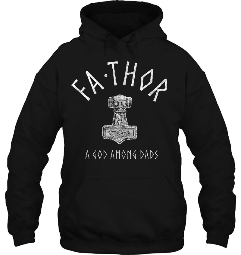 Mens Fathor Shirt God Among Dads Thor Hammer Fathers Day Mugs