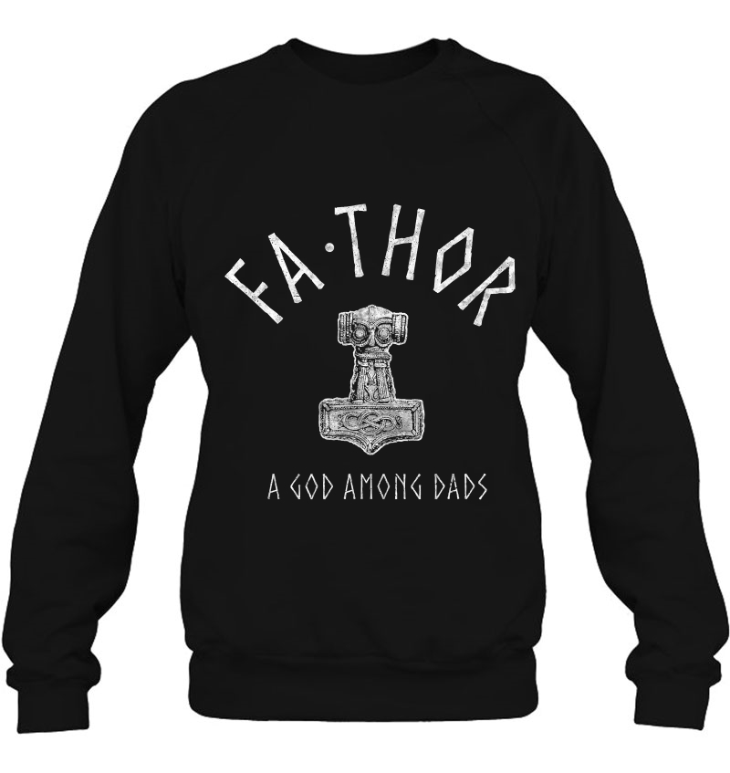 Mens Fathor Shirt God Among Dads Thor Hammer Fathers Day Mugs