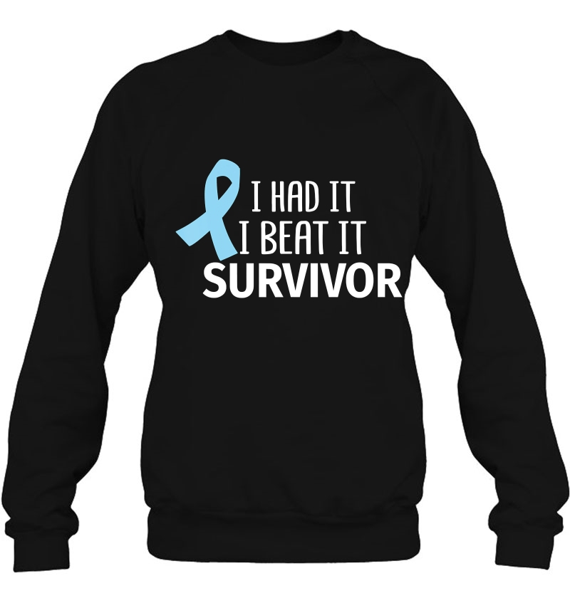 Mens Prostate Cancer Had It I Beat It Survivor Light Blue Ribbon Mugs