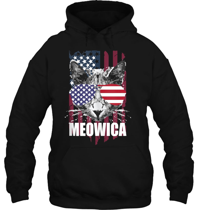 Meowica Cat America Patriotic Shirt 4Th Of July Mugs