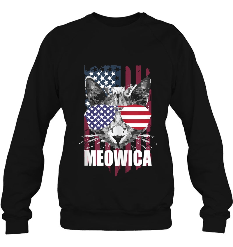 Meowica Cat America Patriotic Shirt 4Th Of July Mugs