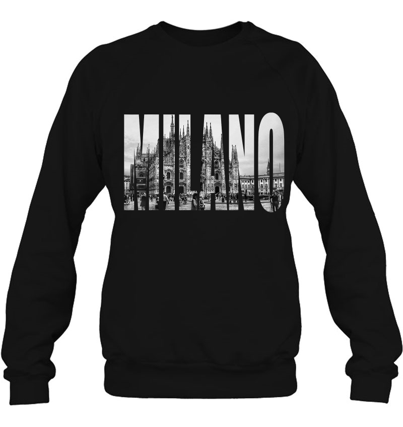 Milano Duomo Black And White Logo Sweatshirt