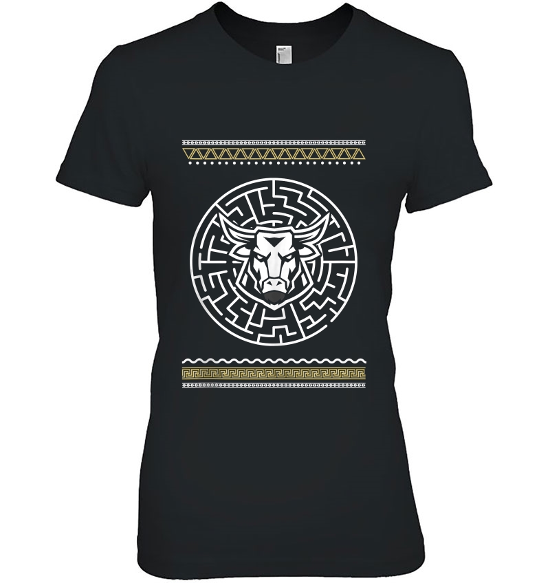 Minotaur Maze Mythology Labyrinth Greek Gift Ancient Greece Ladies Tee
