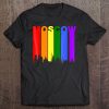 Moscow Russia Downtown Rainbow Skyline Lgbt Gay Pride Tee