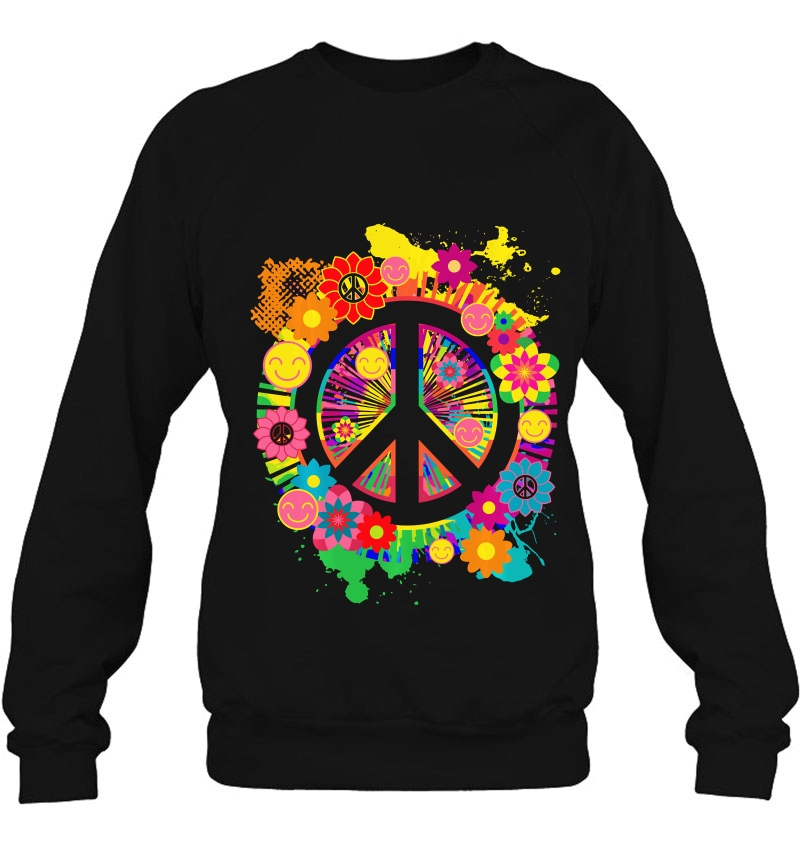 Peace Sign Bright Colorful Flowers 70'S Retro Hippie Gift Mugs