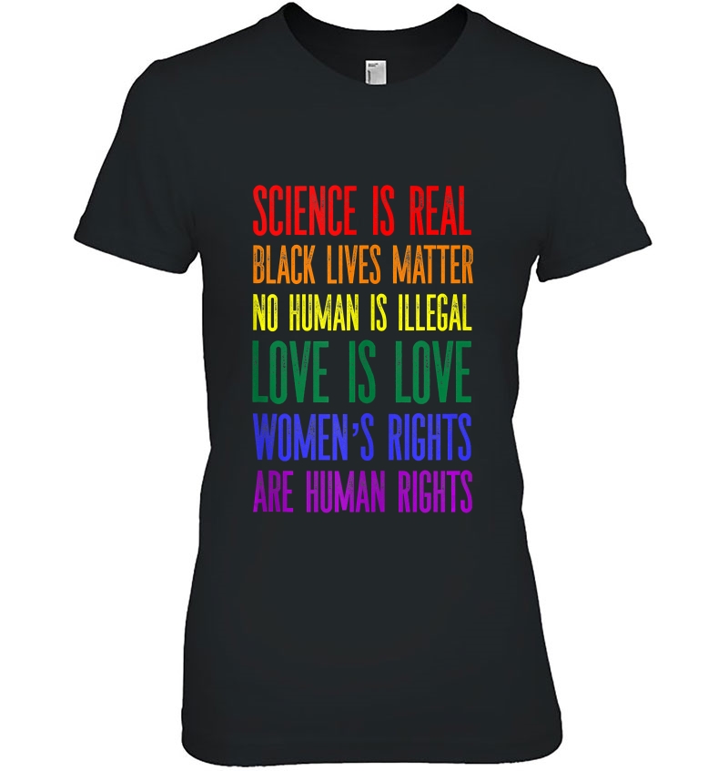 Science Is Real Black Lives Matter Love Is Love Lgbtq Pride Tank Top Hoodie