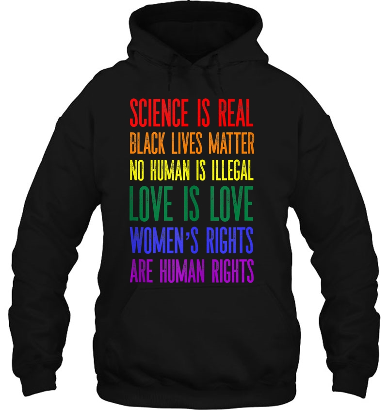 Science Is Real Black Lives Matter Love Is Love Lgbtq Pride Tank Top Mugs