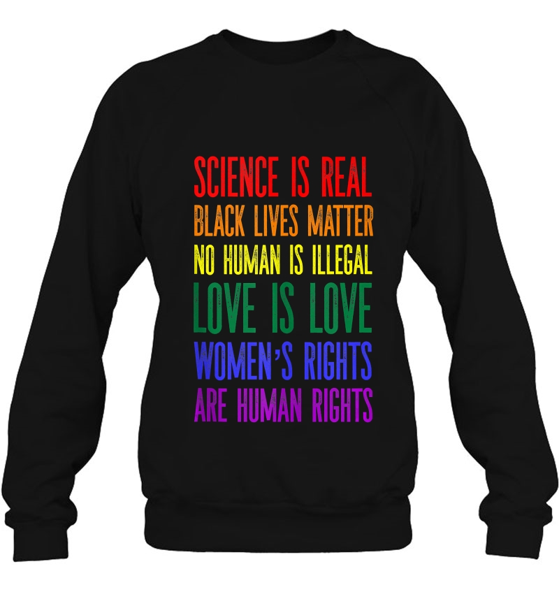 Science Is Real Black Lives Matter Love Is Love Lgbtq Pride Tank Top Mugs