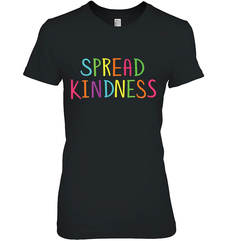 Spread Kindness Love Anti Bullying Left Chest Ladies Tee