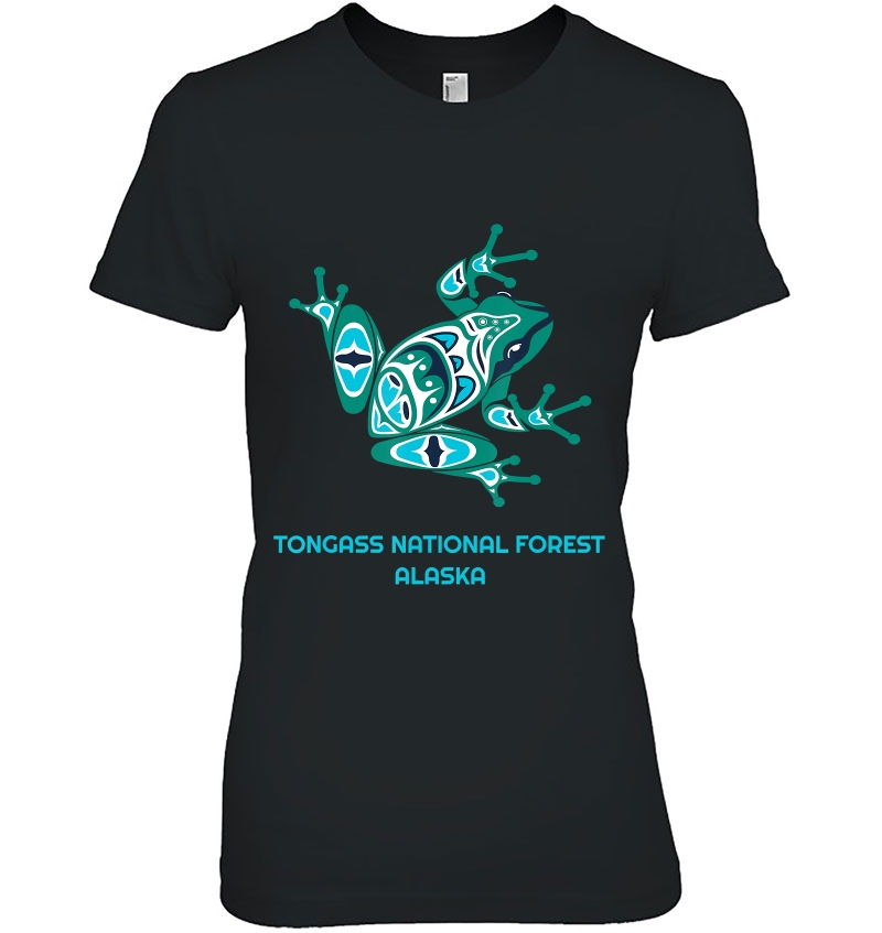 Tongass National Forest Frog Pacific Native American Alaska Ladies Tee