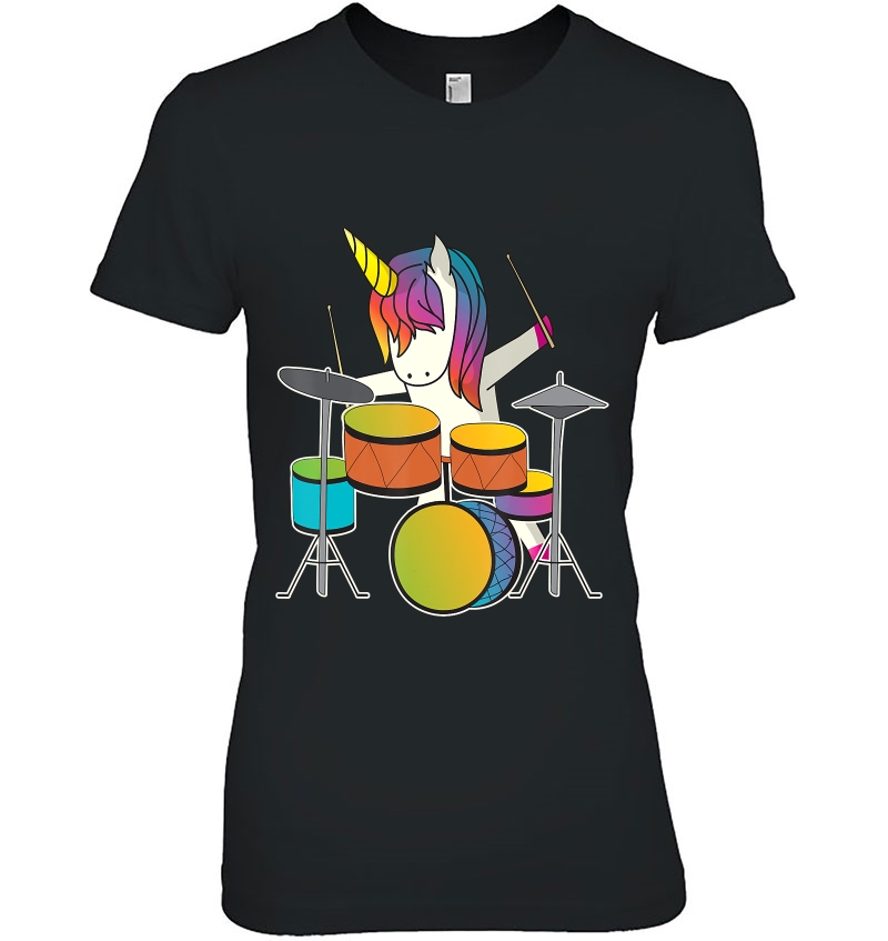 Unicorn Playing Drums Funny Magical Drummer Music Musician Hoodie