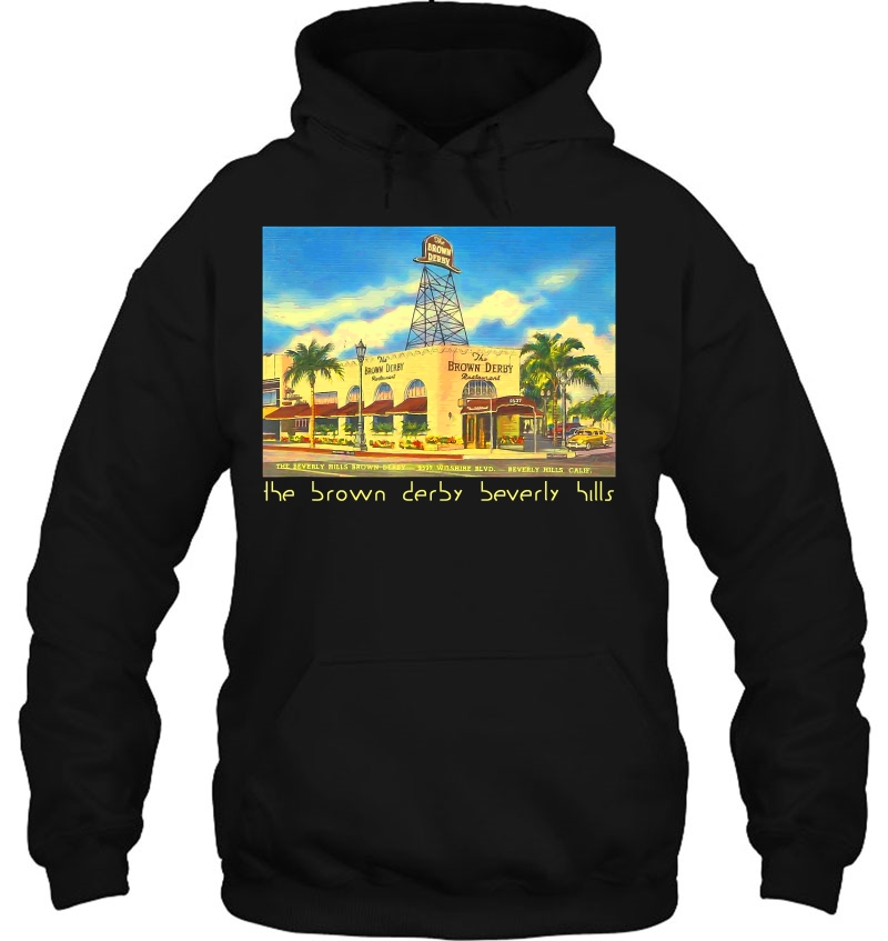 Vintage Brown Derby Beverly Hills Graphic Hoodie