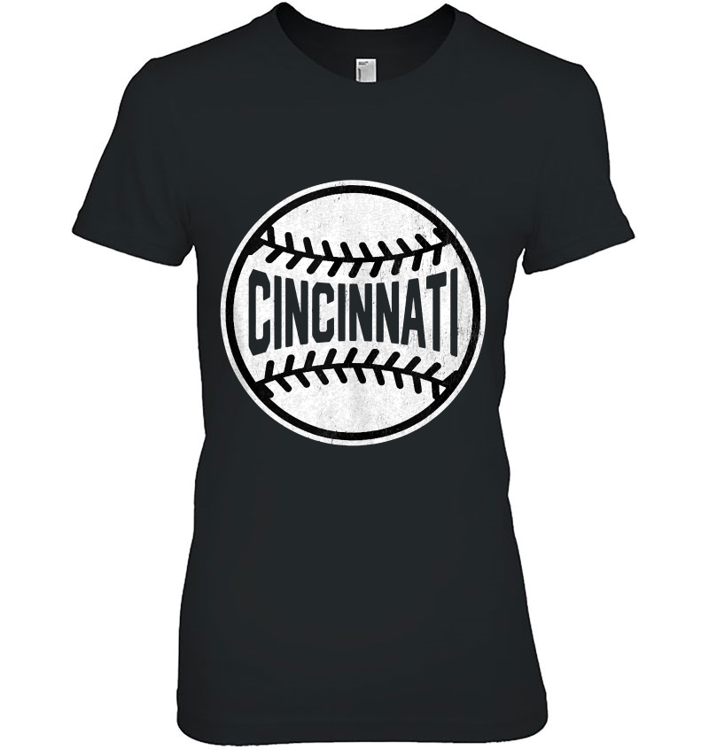 Vintage Cincinnati Baseball Stitches Ladies Tee