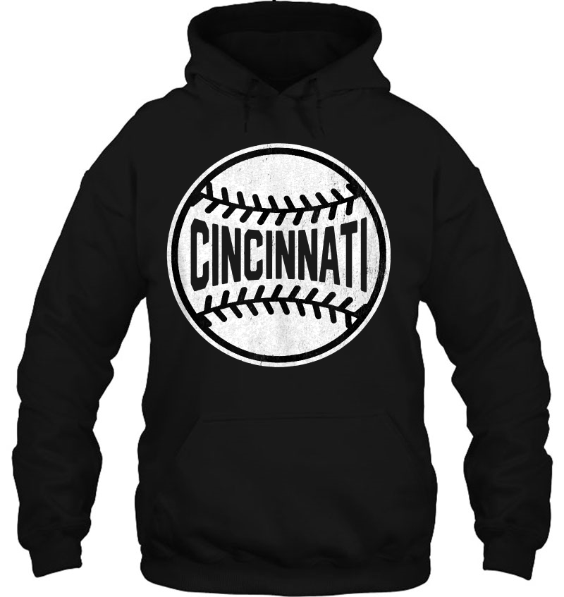 Vintage Cincinnati Baseball Stitches Hoodie