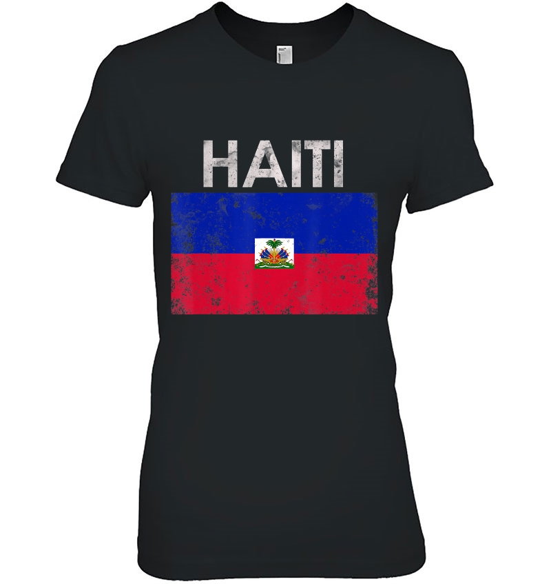 Vintage Haiti Haitians Flag Pride Gift Hoodie