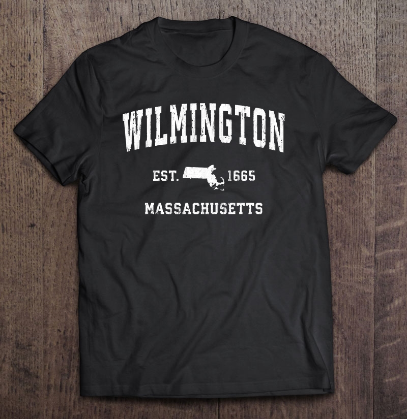 Wilmington Massachusetts Ma Vintage Athletic Sports Design Pullover Shirt