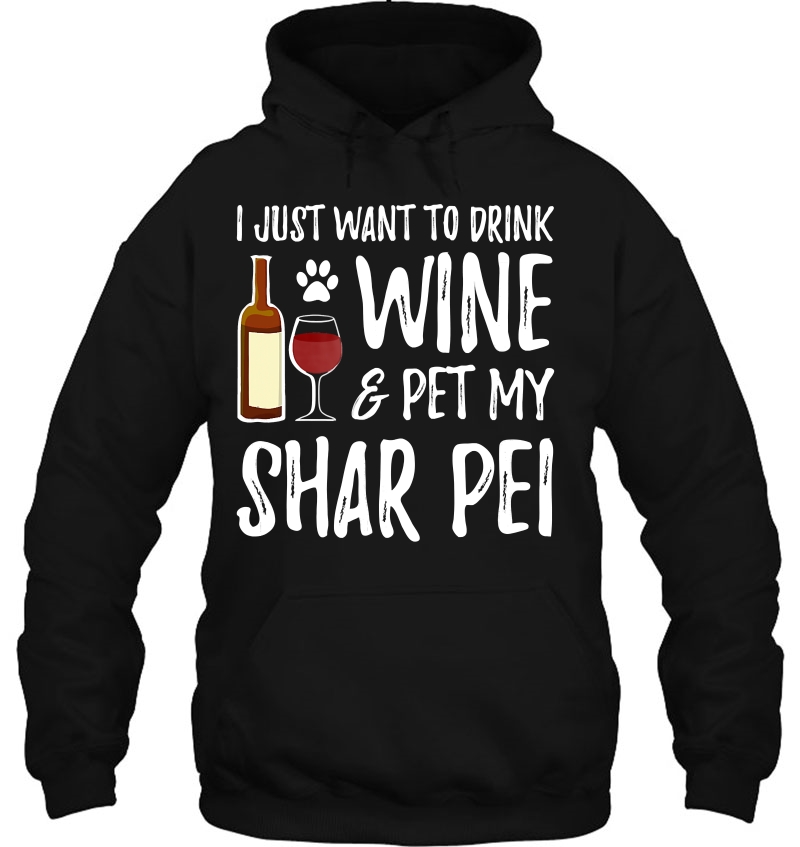 Wine And Shar Pei For Shar Pei Dog Mom Mugs