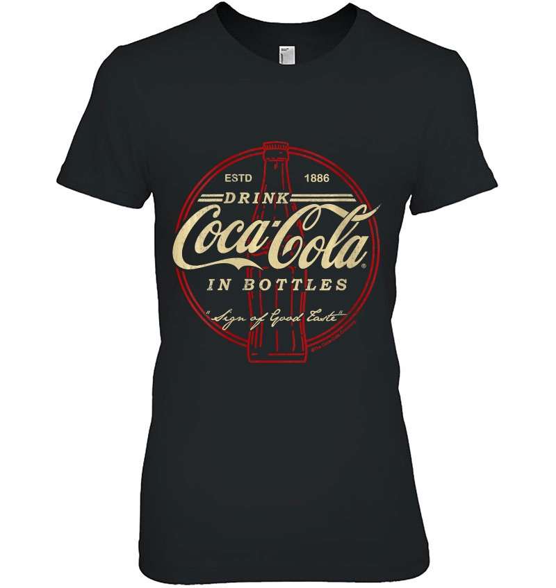 Womens Coca-Cola Drink In Bottles Vintage Logo Ladies Tee