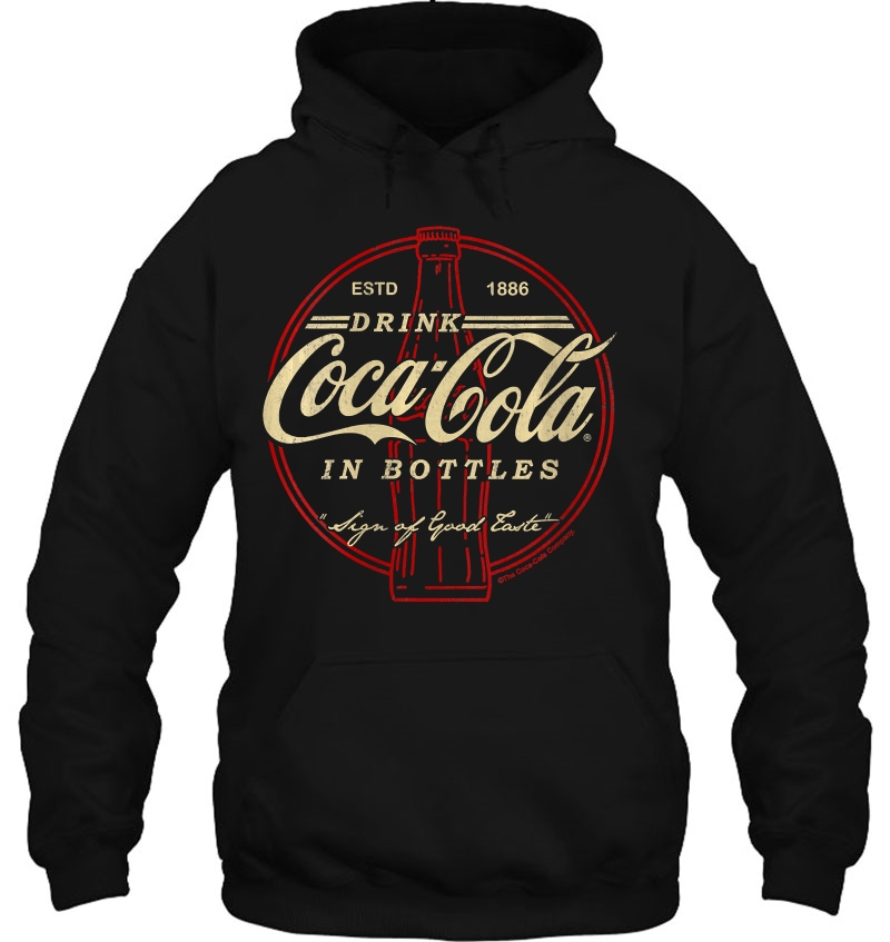 Womens Coca-Cola Drink In Bottles Vintage Logo Hoodie