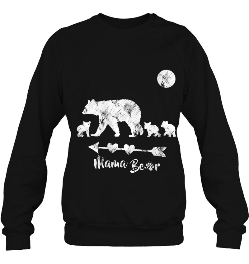 Womens Mama Bear Shirt With Three Cute Bear Cubs - Mothers Day Gift Mugs