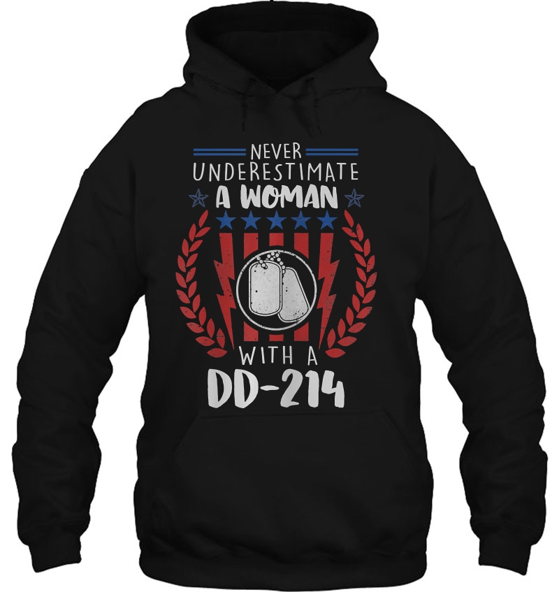 Womens Never Underestimate A Woman With A Dd214 Ver2 Mugs