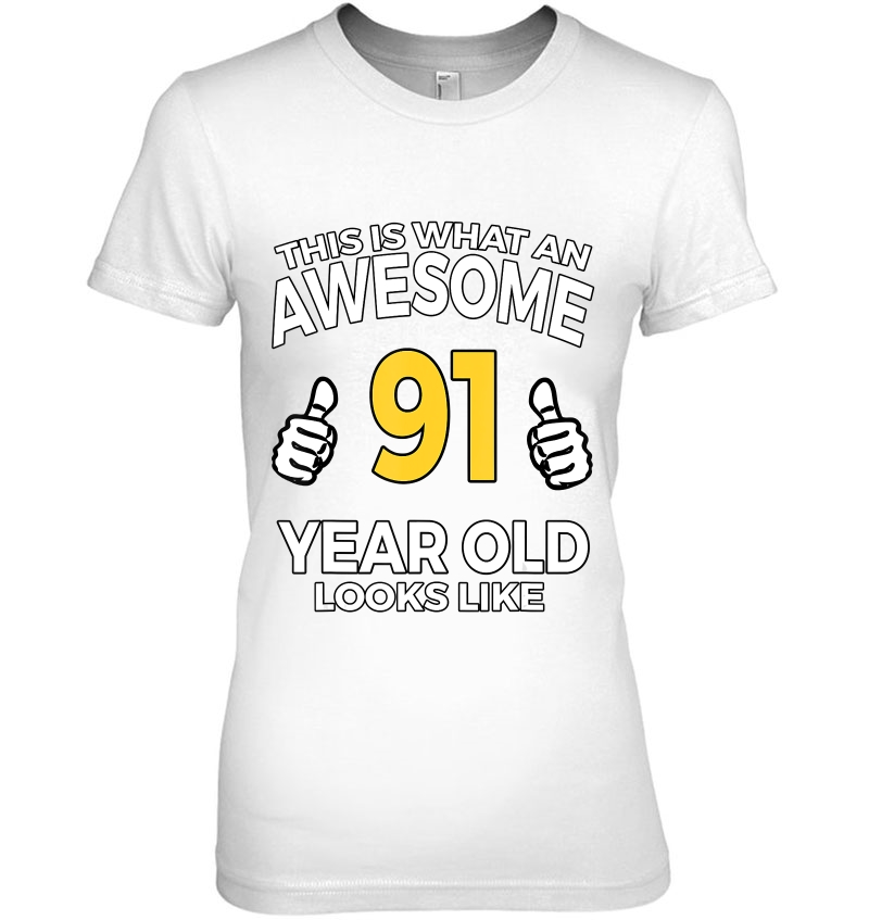 91St Birthday 91 Years Old Gift Hoodie