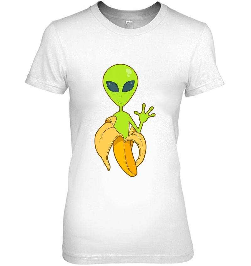 Alien In A Banana Extraterrestrial Roswell Funky Hoodie