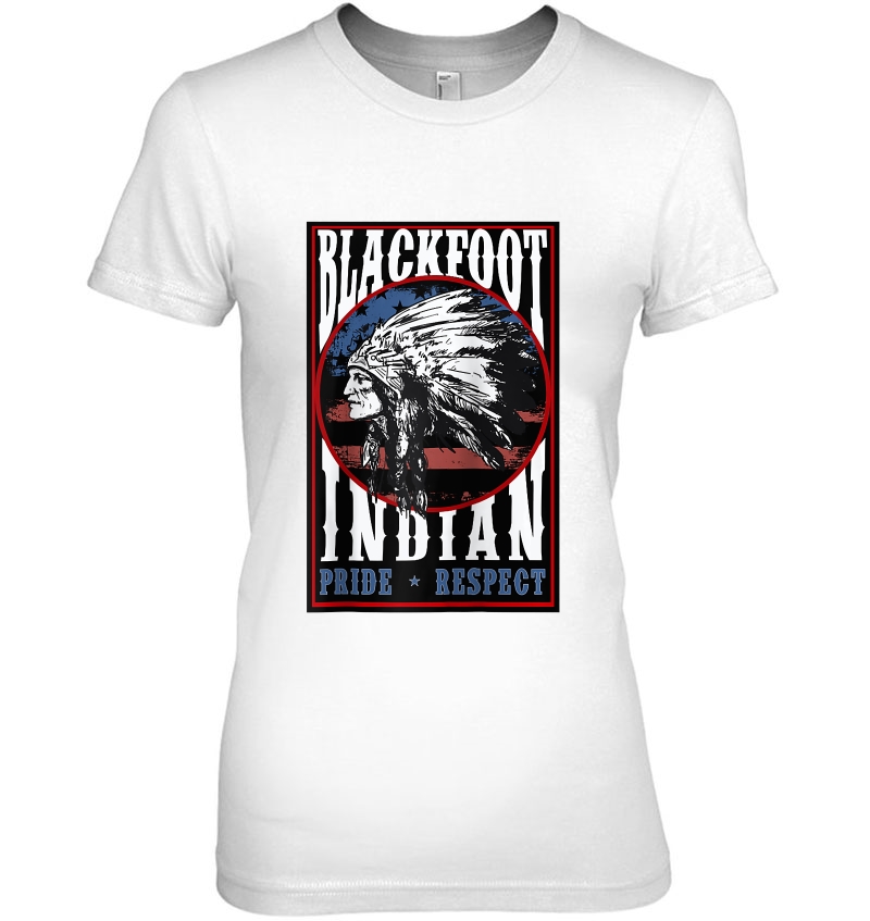 Blackfoot Tribe Native Pride Respect American Indian Us Flag Raglan Baseball Tee Hoodie