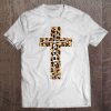 Christian Faith And Cross Leopard Animal Print Jesus Lovers Tee