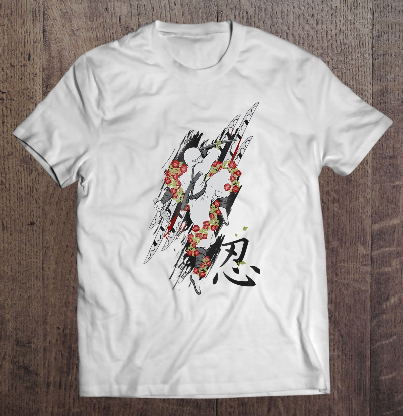 Cool Japanese Samurai Letter Ninja Warrior Combat Shirt