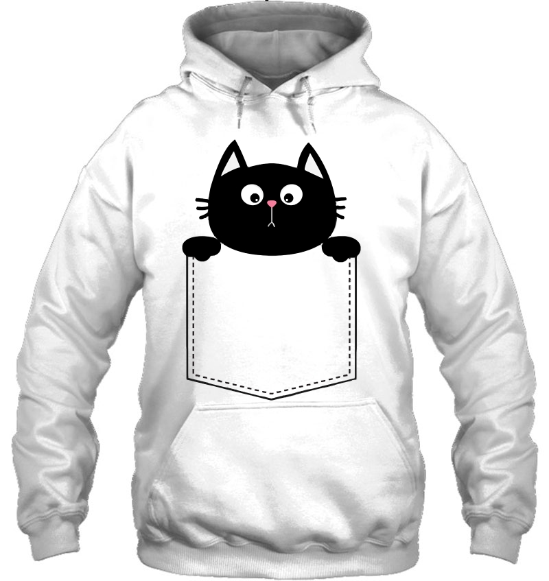 Cute Pocket Cat - Curious Baby Kitten Peeking Hoodie