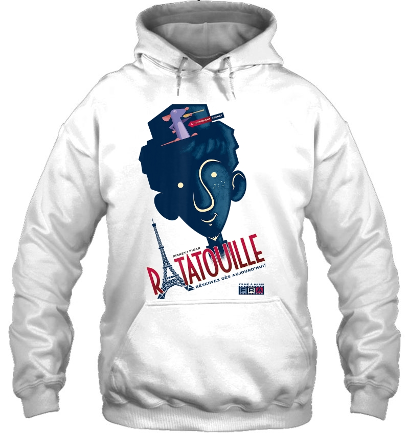 Pixar Ratatouille Alfredo And Remy Blue Hue Portrait Hoodie