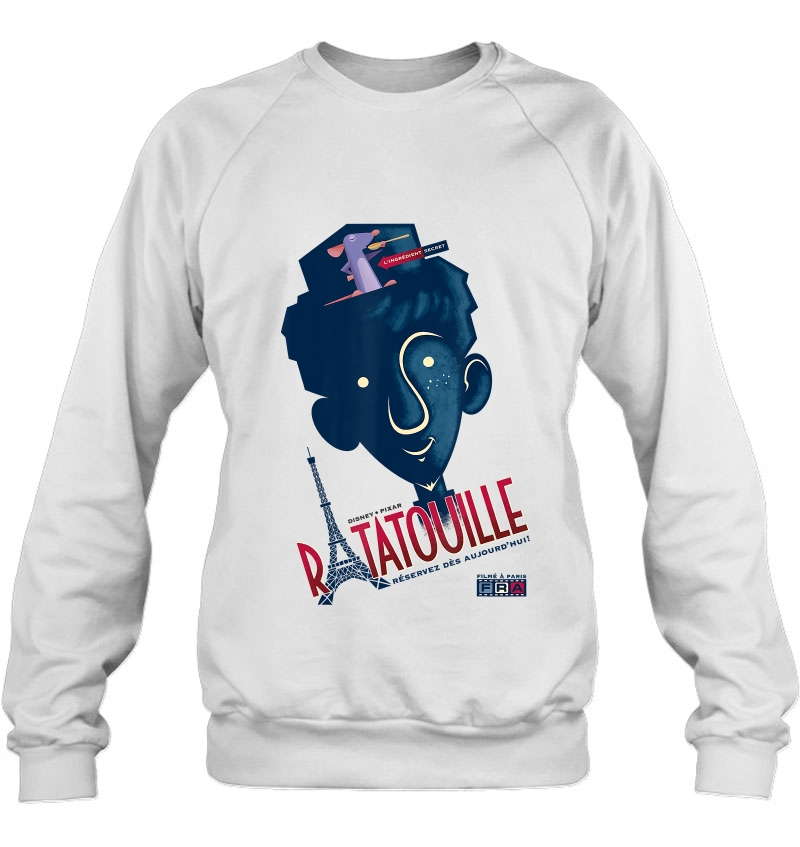 Pixar Ratatouille Alfredo And Remy Blue Hue Portrait Sweatshirt