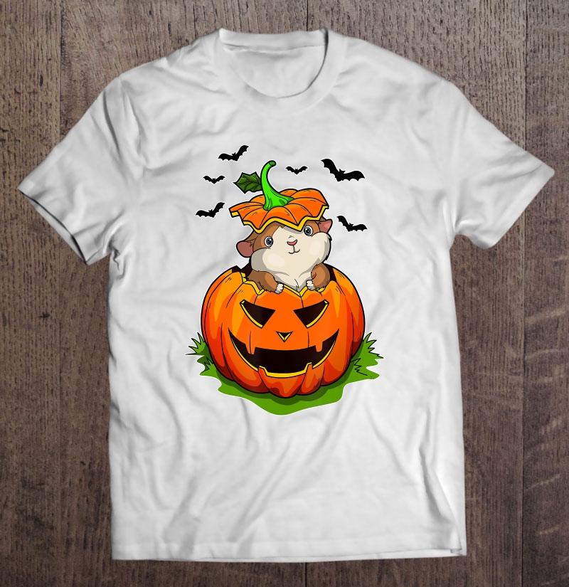 Halloween Guinea Pig Lovers Grunge Pumpkin Boys Girls Shirt