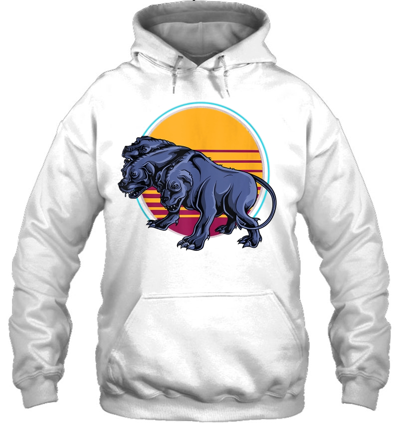 Retrowave 80S Cerberus Dog Greek Mythology Gift Tank Top Hoodie
