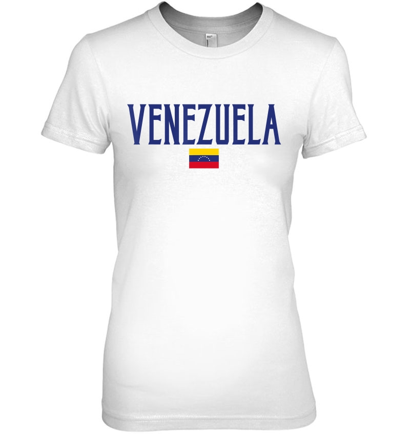 Venezuela Flag Vintage Blue Text Hoodie