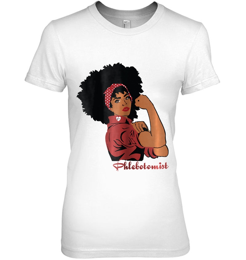 Womens Proud Phlebotomis Afro Natural Hair Strong Women Hoodie