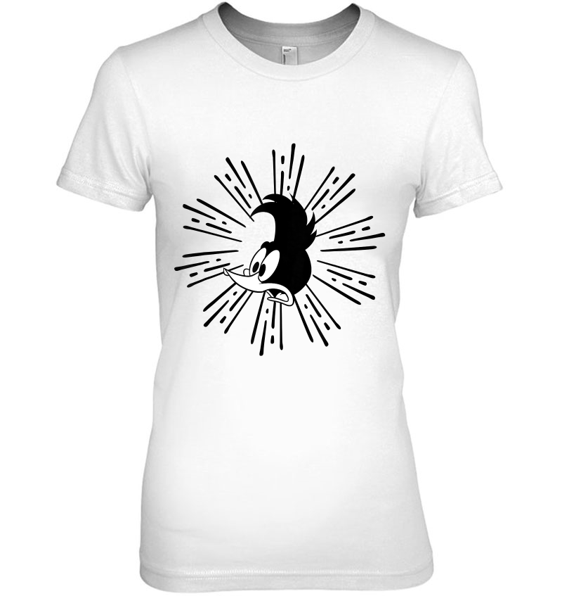 Woody Woodpecker Panic In Black Ladies Tee