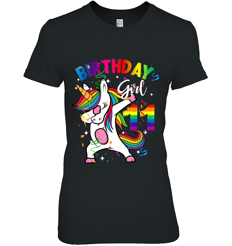 11 Year Old Kid 11Th Birthday Gift Dabbing Unicorn Hoodie