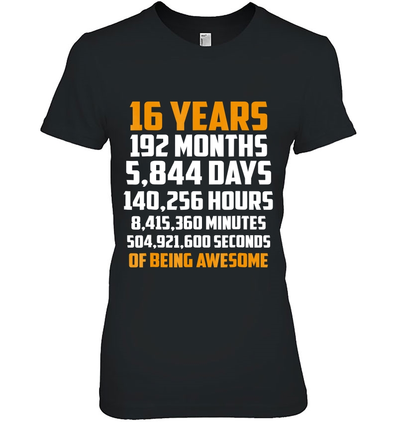 16Th Birthday Countdown 16 Years Old Being Awesome Hoodie