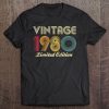 1980 40Th Birthday Gift Vintage Limited Edition Men Women Raglan Baseball Tee Tee