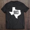 903 Texas Area Code State Outline Pride Tee
