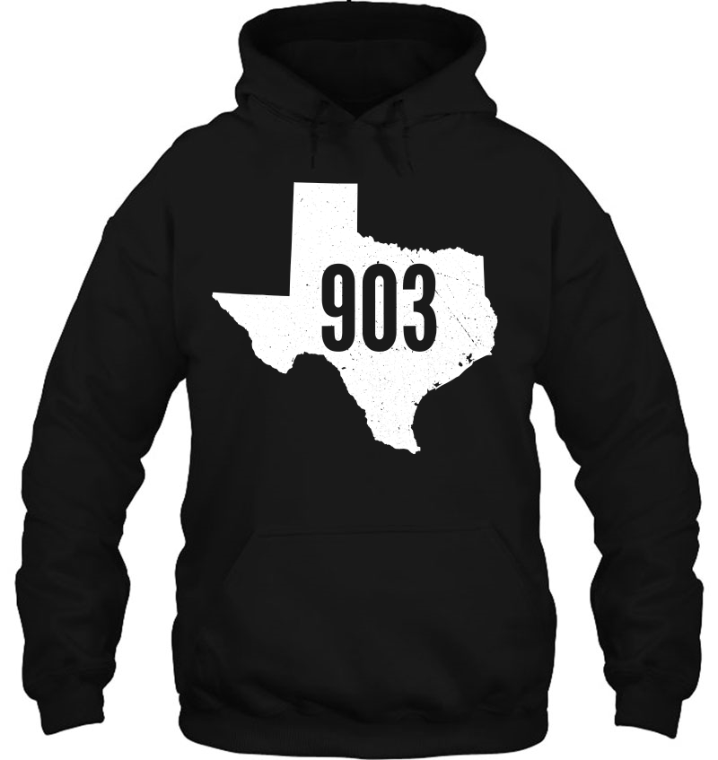 903 Texas Area Code State Outline Pride Hoodie
