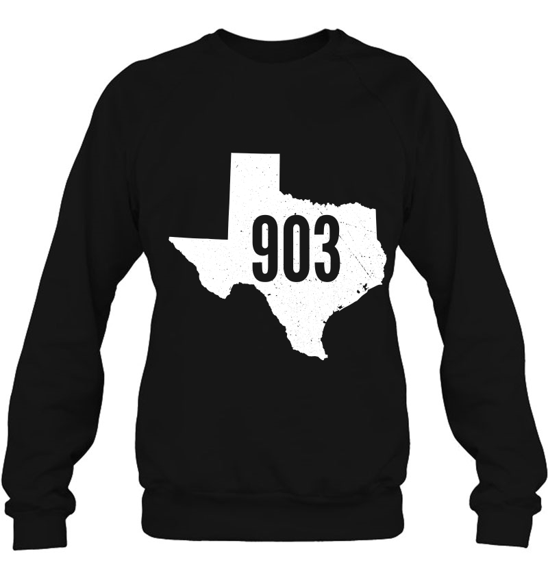 903 Texas Area Code State Outline Pride Sweatshirt