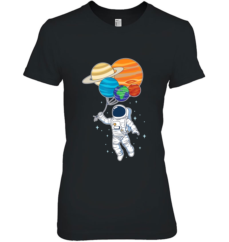 Balloon Spaceman - Astronaut Planet Sky Moon Spaceship Stars Hoodie