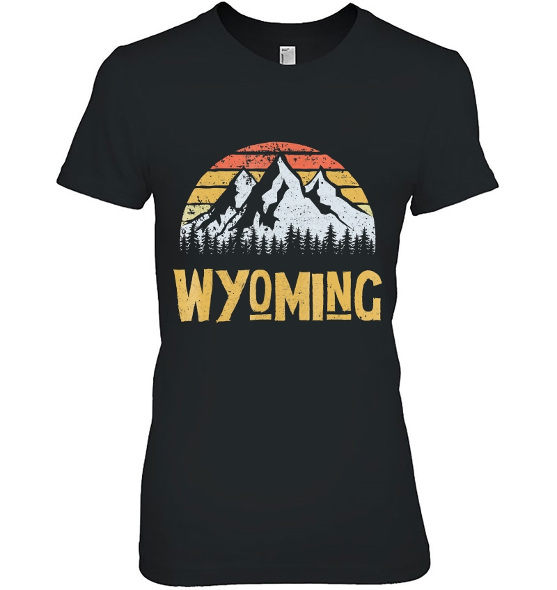 Vintage Retro Wy Wyoming U.S. Mountain State Hoodie