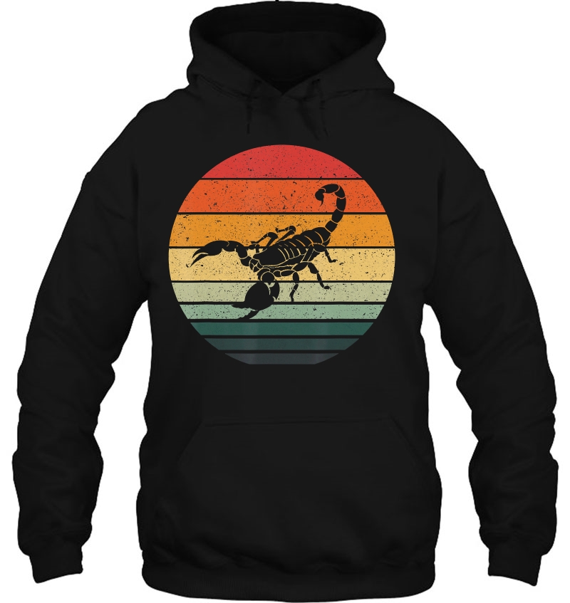 Vintage Scorpion Retro Sunset Art 70S 80S Hoodie
