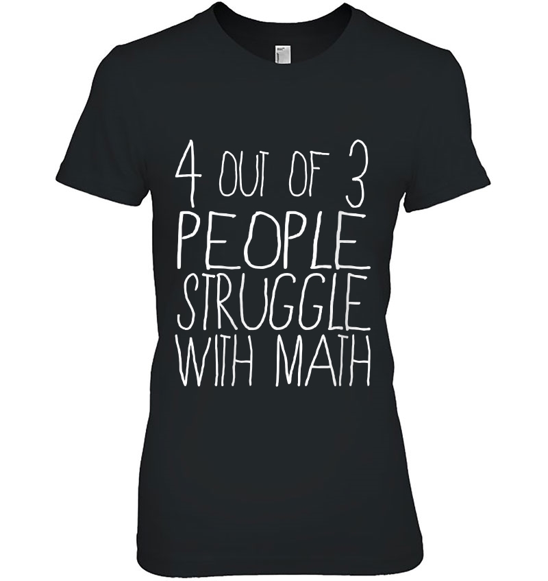 Womens 4 Out Of 3 People Struggle With Math 2 V-Neck Hoodie