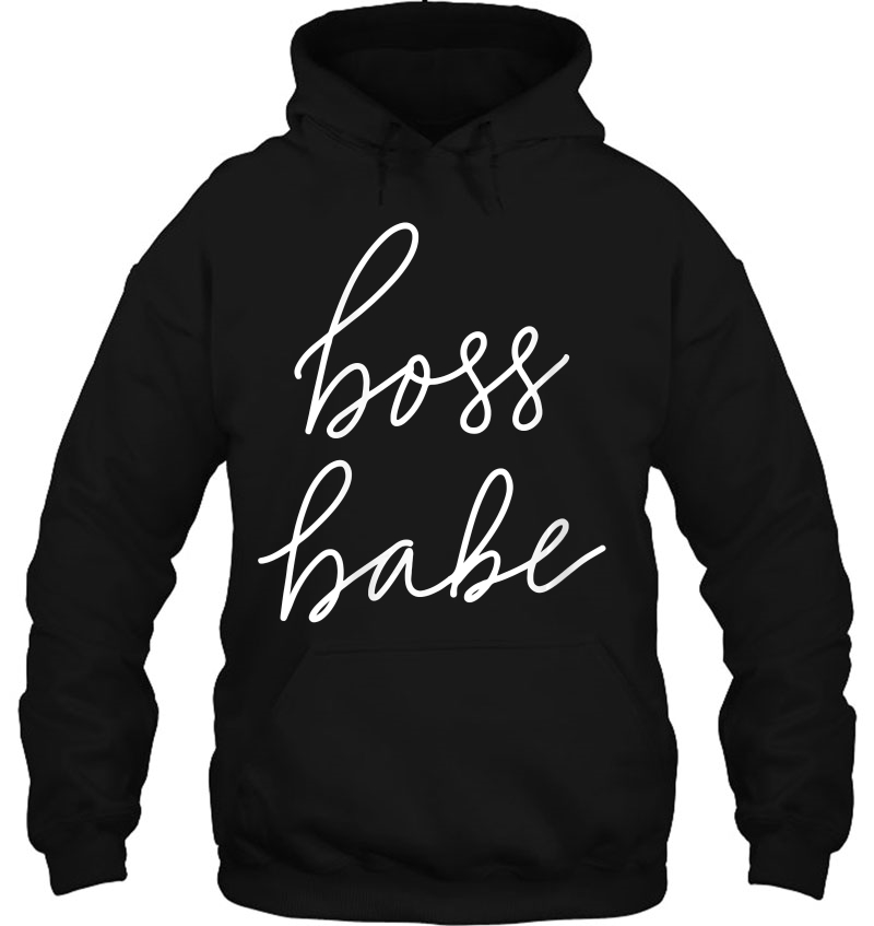 Womens Boss Babe Monoline Wht V-Neck Mugs